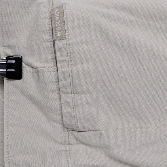 Woolrich Cotton Stone High Rise Zipper Front Straight Leg Casual Capris Pant - Picture 14 of 15